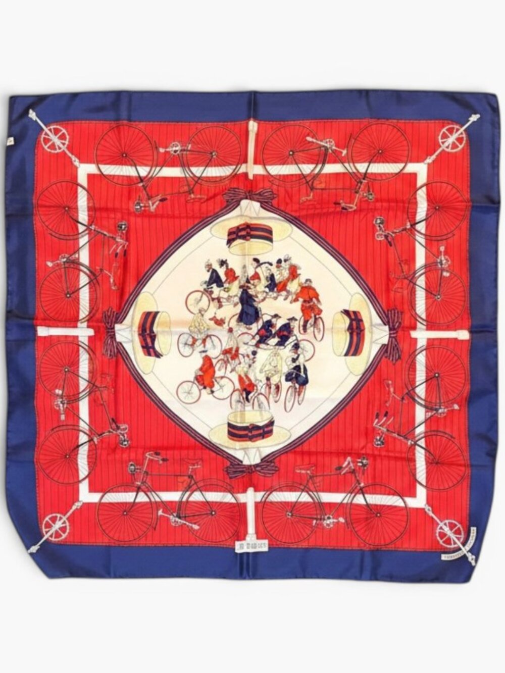 AUTH VINTAGE HERMES "LES BÈCANES" SILK SCARF, RARE 1974 Collectible, PRISTINE